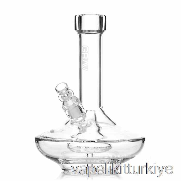 Vape Likit Grav Küçük Geniş Tabanlı Su Borusu şeffaf / Siyah